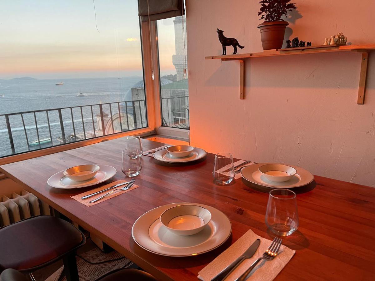 Апартаменты Art Loft , 270* Full Sea View In Cihangir Стамбул Экстерьер фото